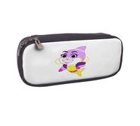 YINGD Baby Shark’s Big Show Pencil Case Premium Brown Leather Pen Case with Zipper & Inner Compartments