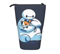 YINGD Baymax Pencil Case Expandable Peanuts Organizer Bags Retractable Cute Large Capacity Boy Girl Stationery Pouch Lightweight for School Office xz110