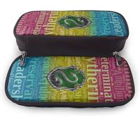 YINGD BDE Harry Potter Slytherin Colored Pencil Case,Large Capacity Pencil Holder Pen Organizer Bag with Zipper for Watercolor Coloring Pencils,Gel Pens