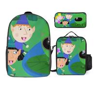 YINGD Ben Holly’s Little Kingdom Backpack Knowledge Space Colony Bookbag with Dome Lunch System