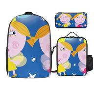 YINGD Ben Holly’s Little Kingdom Backpack Study Mars Rover System Planetary Bookbag with Red Planet Lunch