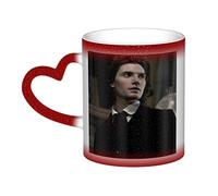YINGD Ben Mug Barnes Ceramic Photo Coffee Mugs Magic Heat Sensitive Color Changing Coffee Mug Milk Tea Cup Personalized Gifts for Family Lovers Friends Starry Sky Red
