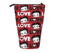 YINGD Betty Boop Pencil Case Expandable Peanuts Organizer Bags Retractable Pen Case Cute Large Capacity Boy Girl Stationery Pouch Lightweight for School Office ci68
