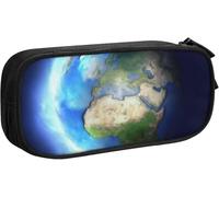 YINGD Big Capacity Pencil Case with Compartments, Glowing Earth Pencil Holder Bag Pouch Box Organizer for School & Office, Glowing Earth, One Size, Europ