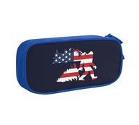 YINGD Big Foot Monster American Flag Pattern Pencil Pouch Pencil Bag