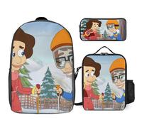 YINGD Big Mouth Backpack Success Pack Complete School System with Organized Stationery Hub