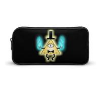 YINGD Bill Cipher Gravity Falls Pencil Case Student Pen Bag Storage Organizer Pencil Case Stationery Bag Office Supplies for Kids and Adult