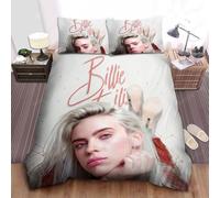 YINGD Billie Eilish in Platinum White Hair Photo Duvet Cover Bedding Set3-Piece Bedding Set (1 Duvet Cover + 2 Pillow Shams)