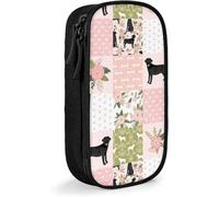 YINGD Black Lab Cheater PDog Pattern Wholecloth Labrador Retrievers Pencil Case for School,Wo-rk and Office SAOE