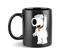YINGD Black Mug Family Guy Porcelain Cup Double Sided Printing Pottery Coffee Mugs Tea Cups Water Bottle Drinking Tableware Glass 330ml