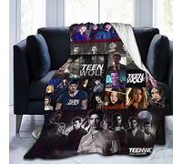 YINGD Blanket Teen Wolf TV Show Novelty Lightweight Warm Flannel Blanket Soft Microfiber Fluffy Blanket for Sofa Bed 125x100cm