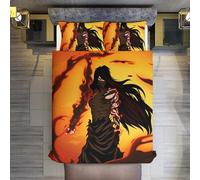 YINGD Bleach 3 Piece Anime Comforter Bedding 1 Set Super Soft Quilt Cover with 2 Pillowcases Funny Merch Anime Gifts for Girls Boys Kids Adults