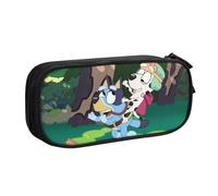 YINGD Bluey Adventures in The Park Pencil Case with Transparent Window - Easy Identification of Pens, Lip Balms, Small Accessories