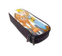 YINGD Bob The Builder Pencil Case Compact Leather Pen Holder for Travel & Work Supplies