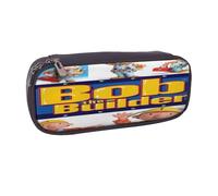 YINGD Bob The Builder Pencil Case Durable Leather Pen Holder with Zipper & Compartments