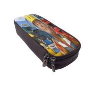 YINGD Bob The Builder Pencil Case Travel-Ready PU Leather Pen Holder for Students & Professionals