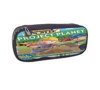 YINGD Bob The Builder Pencil Case Versatile Brown Leather Pen Bag with Multi-Pocket Design