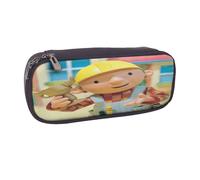 YINGD Bob The Builder Pencil Case Water-Resistant Brown Pen Bag with Interior Zipper Pocket for Organization