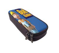 YINGD Bob The Builder Pencil Case Waterproof Pen Organizer with Elastic Loops & Zipper Pocket