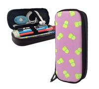 YINGD Bob's Burgers Kuchi Kopi Pencil Case Brown Leather Pen Bag Student Stationery Pouch Holder Organizer for School Office Supplies for Kids Teen Adult