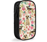 YINGD Border Terrier Florals Dog Breed Cream Pencil Case SAOE
