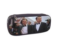 YINGD Brad Pitt Pencil Case Slim PU Leather Pen Case for Easy Storage & Organization