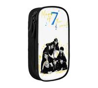 YINGD BTS Pencil Case Love Yourself Large Capacity Pen Case Double Zippers World Tour Jimin Suga V Jungkook RM Pen Bag Office Stationery Bag Cosmetic Bag Wi