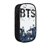 YINGD BTS Pencil Case Love Yourself Large Capacity Pen Case Double Zippers World Tour Jimin Suga V Jungkook RM Pen Bag Pencil case