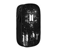 YINGD BTS Pencil Case Love Yourself Large Capacity Pen Case Double Zippers World Tour Jimin Suga V Jungkook RM Pen Bag Office Stationery Bag Cosmetic Bag Wi