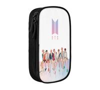 YINGD BTS Pencil Case Love Yourself Large Capacity Pen Case Double Zippers World Tour Jimin Suga V Jungkook RM Pen Bag Pencil case