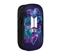 YINGD BTS Pencil Case Love Yourself Large Capacity Pen Case Double Zippers World Tour Jimin Suga V Jungkook RM Pen Bag Pencil case