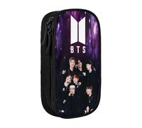 YINGD BTS Pencil Case Love Yourself Large Capacity Pen Case Double Zippers World Tour Jimin Suga V Jungkook RM Pen Bag Pencil case
