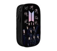 YINGD BTS Pencil Case Love Yourself Large Capacity Pen Case Double Zippers World Tour Jimin Suga V Jungkook RM Pen Bag Office Stationery Bag Cosmetic Bag Wi