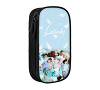 YINGD BTS Pencil Case Love Yourself Large Capacity Pen Case Double Zippers World Tour Jimin Suga V Jungkook RM Pen Bag Office Stationery Bag Cosmetic Bag Wi