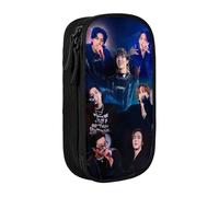 YINGD BTS Pencil Case Love Yourself Large Capacity Pen Case Double Zippers World Tour Jimin Suga V Jungkook RM Pen Bag Office Stationery Bag Cosmetic Bag Wi