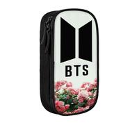 YINGD BTS Pencil Case Love Yourself Large Capacity Pen Case Double Zippers World Tour Jimin Suga V Jungkook RM Pen Bag Pencil case