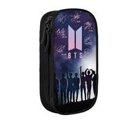 YINGD BTS Pencil Case Love Yourself Large Capacity Pen Case Double Zippers World Tour Jimin Suga V Jungkook RM Pen Bag Pencil case