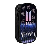 YINGD BTS Pencil Case Love Yourself Large Capacity Pen Case Double Zippers World Tour Jimin Suga V Jungkook RM Pen Bag Office Stationery Bag Cosmetic Bag Wi