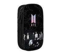 YINGD BTS Pencil Case Love Yourself Large Capacity Pen Case Double Zippers World Tour Jimin Suga V Jungkook RM Pen Bag Pencil case