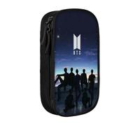 YINGD BTS Pencil Case Love Yourself Large Capacity Pen Case Double Zippers World Tour Jimin Suga V Jungkook RM Pen Bag Pencil case