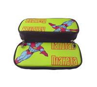 YINGD Captain Planet and The Planeteers Pencil Case Versatile Leather Organizer for Pencils Makeup Brushes Small Items