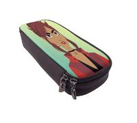 YINGD Carmen Sandiego Pencil Case Elegant Zippered Pen Pouch for Students Professionals & Artists