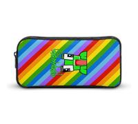 YINGD Cartoon Frog Unspeakable Pencil Case Large Capacity Pen Bag School Stationery Pouch Organizer Office Supplies Pencase