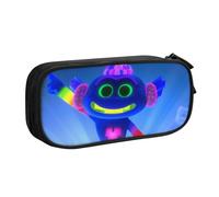 YINGD Cartoon Trolls World Tour Pencil Case Large Capacity Pencilcase Double-Layer Pen Bag School Stationery Pouch Organizer Office Supplies for Kids Adult