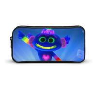 YINGD Cartoon Trolls World Tour Pencil Case Student Pen Bag Storage Organizer Pencil Case Stationery Bag Office Supplies for Kids and Adult