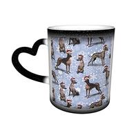 YINGD Ceramic Cup The Christmas Mexican Hairless Xolo Dog Coffee Mug Funny Color Change Travel Mug Ceramic Heat Sensitive Cup one Size