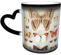 YINGD Ceramics Mug Butterflies and Moths Heat Sensitive Color Changing Mug in The Sky Coffee Mugs Ceramic Cup