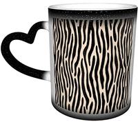 YINGD Ceramics Mug Tiger Or Zebra Black and White Ecru Vertical Heat Sensitive Color Changing Mug in The Sky Coffee Mugs Ceramic Cup