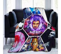 YINGD Ch_RIS Br_own in-digo Ultra-Soft Micro Fleece Blanket Throw Super Soft Fuzzy Lightweight Hypoallergenic Plush Bed Couch Living Roo 125CM X 100CM