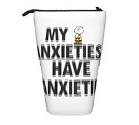 YINGD Charlie Brown 2 Pencil Case Expandable Peanuts Organizer Bags Retractable Cute Large Capacity Boy Girl Stationery Pouch Lightweight for School Office ci133